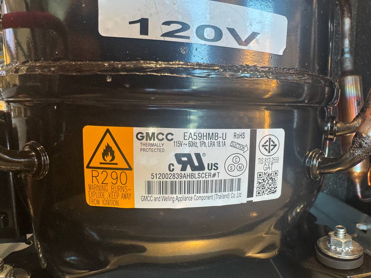 Job photo: crathco cold beverage dispenser compressor millbrae 04